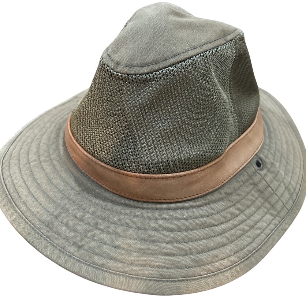 Columbia Men's Booney Hat Size‎ S/M Olive Green Mesh Vent Sun Protection